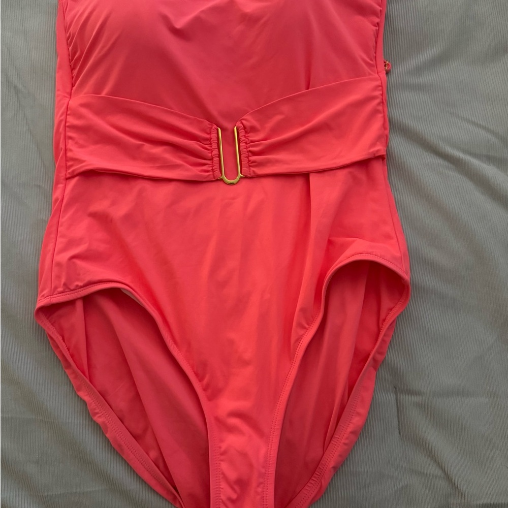 La Blanca Vibrant Coral One Piece Swimsuit